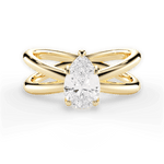 Ada Pear Cut Lab Grown Diamond 18Kt Yellow Gold Engagement Ring