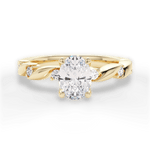 Emma Oval Cut Lab Grown Diamond 18Kt Yellow Gold Engagement Ring