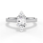 Janet Marquise Cut Lab Grown Diamond 18Kt White Gold Engagement Ring