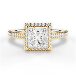 Jenny Princess Cut Lab Grown Diamond 18Kt Yellow Gold Engagement Ring
