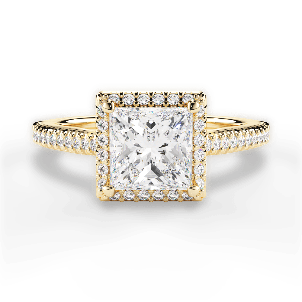 Jenny Princess Cut Lab Grown Diamond 18Kt Yellow Gold Engagement Ring