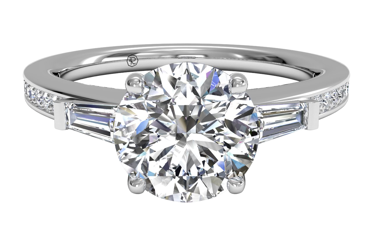 Katie Round Cut Lab Grown Diamond 18Kt White Gold Engagement Ring