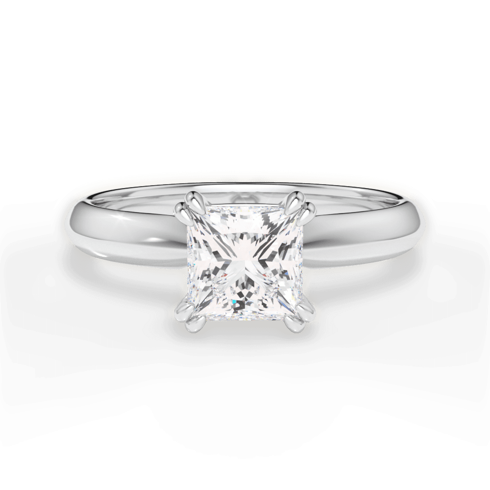 Anastasia Princess Cut Lab Grown Diamond Platinum Engagement Ring