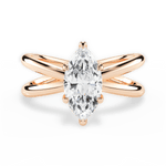 Ada Marquise Cut Lab Grown Diamond 18Kt Rose Gold Engagement Ring