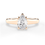 Carol Pear Cut Lab Grown Diamond 18Kt Rose Gold Engagement Ring