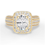 Madison Oval Cut Lab Grown Diamond 18Kt Yellow Gold Engagement Ring