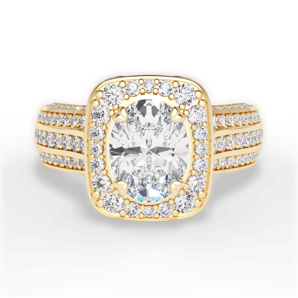 Madison Oval Cut Lab Grown Diamond 18Kt Yellow Gold Engagement Ring