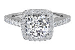 Kathleen Cushion Cut Lab Grown Diamond 14Kt White Gold Engagement Ring