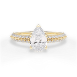 Gail Pear Cut Lab Grown Diamond 18Kt Yellow Gold Engagement Ring