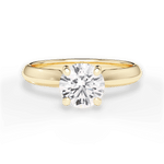 Beth Round Cut Lab Grown Diamond 18Kt Yellow Gold Engagement Ring