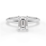 Alicia Emerald Cut Lab Grown Diamond Platinum Engagement Ring