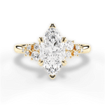 Carmen Marquise Cut Lab Grown Diamond 18Kt Yellow Gold Engagement Ring