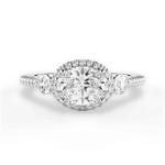 Kara Oval Cut Lab Grown Diamond 14Kt White Gold Engagement Ring