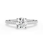 Joan Round Cut Lab Grown Diamond Platinum Engagement Ring