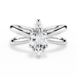 Ada Marquise Cut Lab Grown Diamond Platinum Engagement Ring
