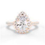 Leah Pear Cut Lab Grown Diamond 18Kt Rose Gold Engagement Ring