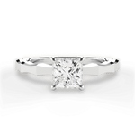 Aaliyah Princess Cut Lab Grown Diamond Platinum Engagement Ring