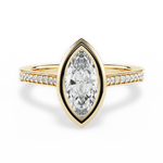 Deanna Marquise Cut Lab Grown Diamond 18Kt Yellow Gold Engagement Ring