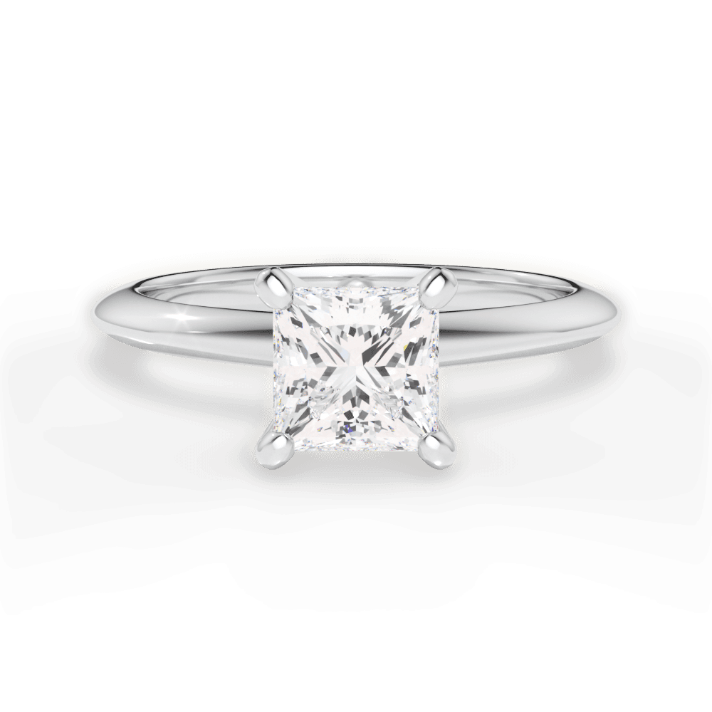 Alicia Princess Cut Lab Grown Diamond 14Kt White Gold Engagement Ring