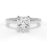 Gemma Heart Cut Lab Grown Diamond 18Kt White Gold Engagement Ring