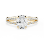 Kendra Oval Cut Lab Grown Diamond 18Kt Yellow Gold Engagement Ring