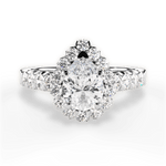 Lacey Pear Cut Lab Grown Diamond Platinum Engagement Ring