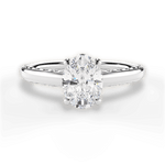 Annette Oval Cut Lab Grown Diamond Platinum Engagement Ring