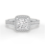 Lillian Princess Cut Lab Grown Diamond Platinum Engagement Ring