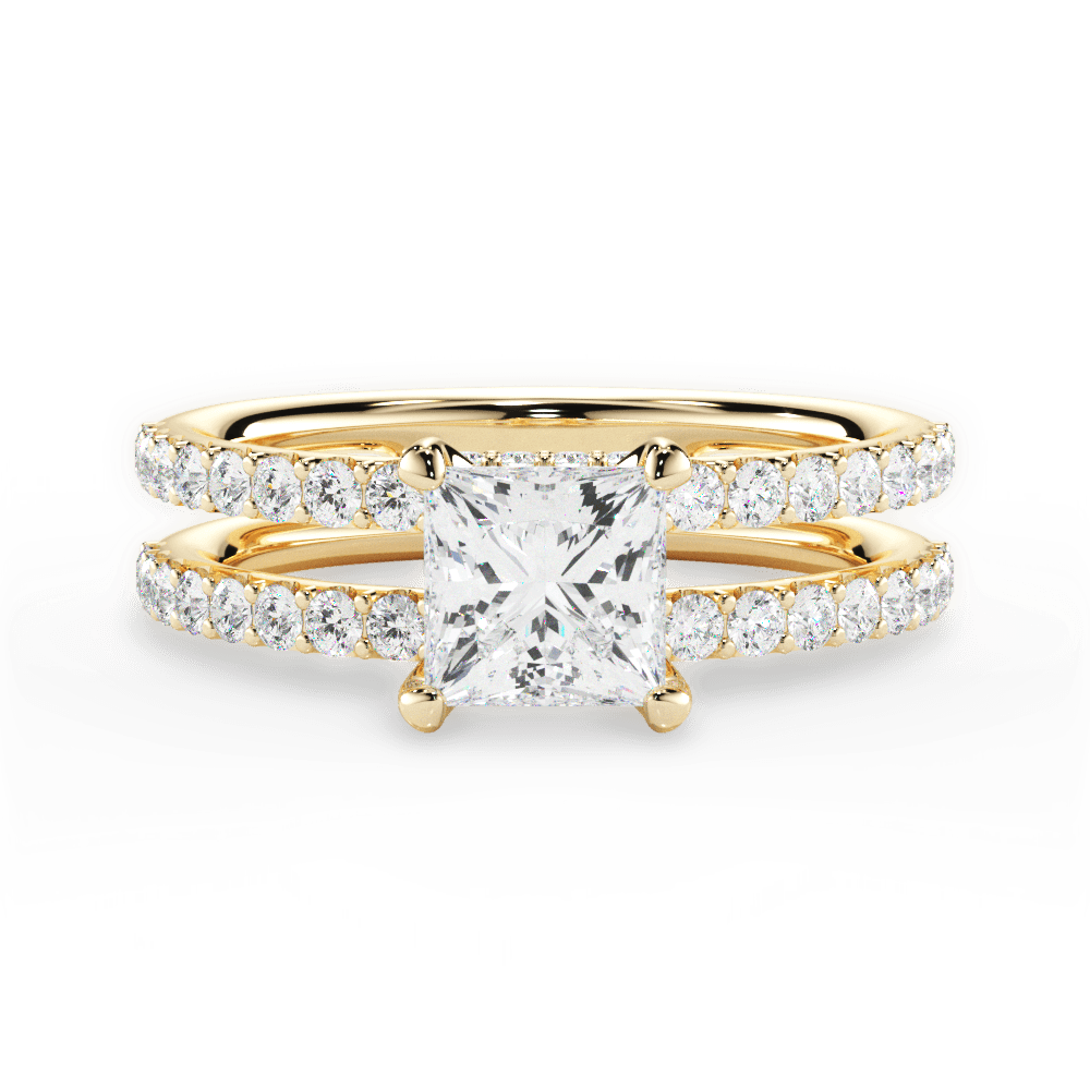 Christie Princess Cut Lab Grown Diamond 18Kt Yellow Gold Engagement Ring