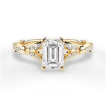 Geraldine Emerald Cut Lab Grown Diamond 18Kt Yellow Gold Engagement Ring