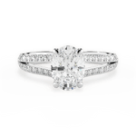 Kendra Oval Cut Lab Grown Diamond 18Kt White Gold Engagement Ring