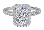 Leah Radiant Cut Lab Grown Diamond 18Kt White Gold Engagement Ring