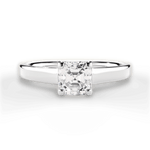 Ariana Asscher Cut Lab Grown Diamond 14Kt White Gold Engagement Ring