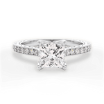 Gilda Princess Cut Lab Grown Diamond 14Kt White Gold Engagement Ring