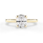 Gemma Oval Cut Lab Grown Diamond 18Kt Yellow Gold Engagement Ring