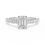 Laura Emerald Cut Lab Grown Diamond 18Kt White Gold Engagement Ring