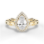 Erica Pear Cut Lab Grown Diamond 18Kt Yellow Gold Engagement Ring