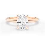 Casey Oval Cut Lab Grown Diamond 18Kt Rose Gold Engagement Ring