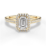 Jenny Emerald Cut Lab Grown Diamond 18Kt Yellow Gold Engagement Ring