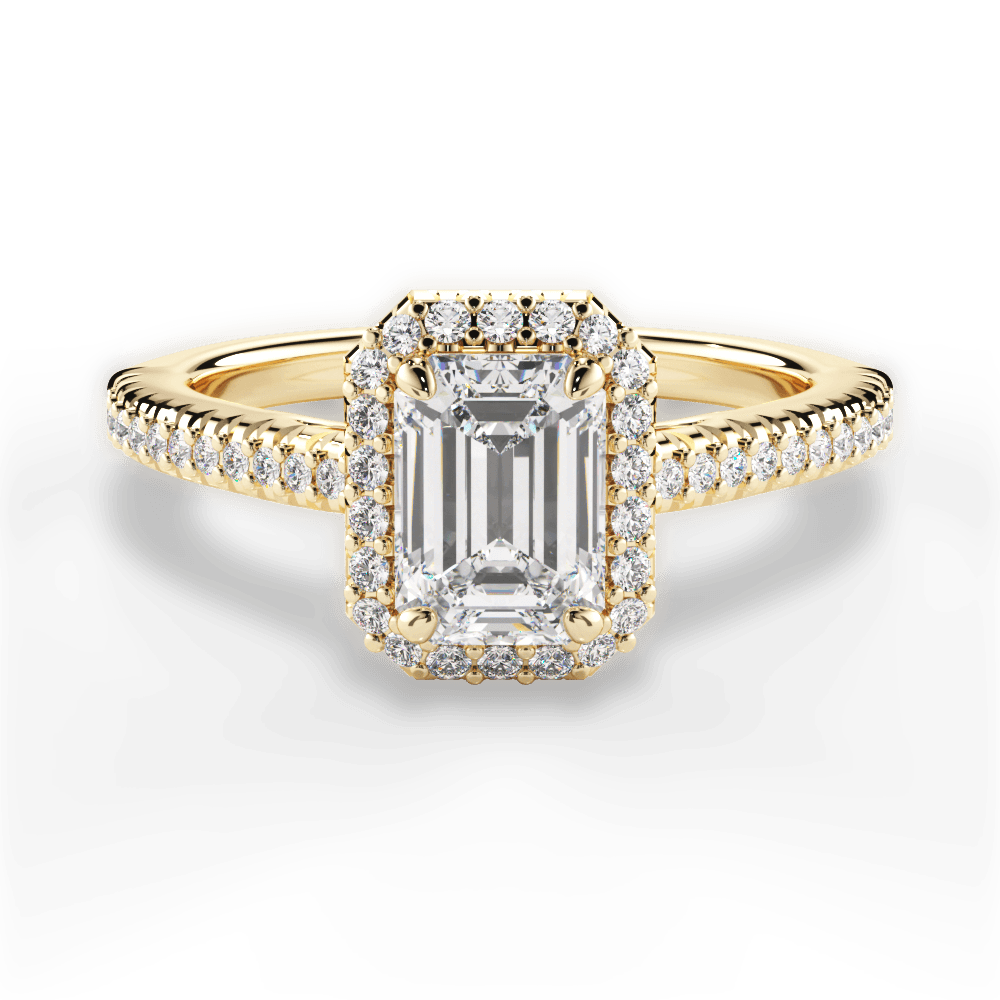 Jenny Emerald Cut Lab Grown Diamond 18Kt Yellow Gold Engagement Ring