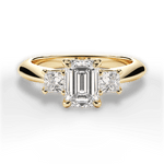 Dorothy Emerald Cut Lab Grown Diamond 18Kt Yellow Gold Engagement Ring