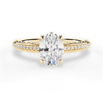 Caroline Oval Cut Lab Grown Diamond 18Kt Yellow Gold Engagement Ring