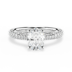 Kira Oval Cut Lab Grown Diamond Platinum Engagement Ring
