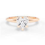 Casey Heart Cut Lab Grown Diamond 18Kt Rose Gold Engagement Ring