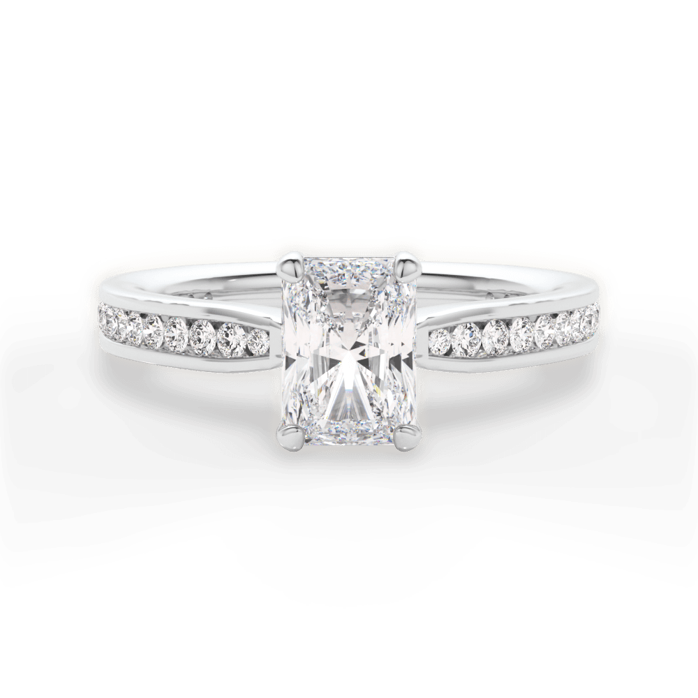 Katelyn Radiant Cut Lab Grown Diamond Platinum Engagement Ring