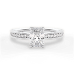 Katelyn Radiant Cut Lab Grown Diamond 18Kt White Gold Engagement Ring