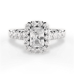 Lacey Radiant Cut Lab Grown Diamond 14Kt White Gold Engagement Ring