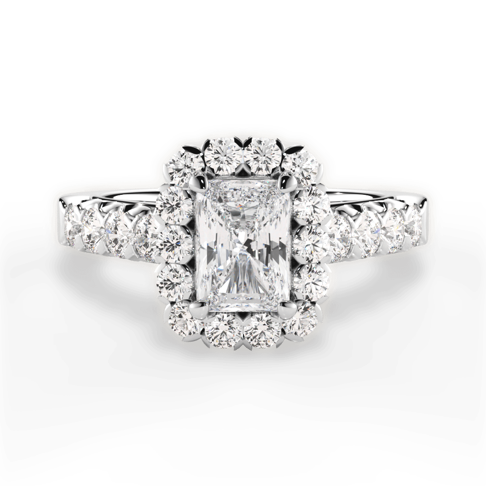 Lacey Radiant Cut Lab Grown Diamond Platinum Engagement Ring
