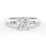 Emily Princess Cut Lab Grown Diamond 14Kt White Gold Engagement Ring