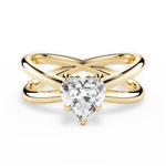 Ada Heart Cut Lab Grown Diamond 18Kt Yellow Gold Engagement Ring